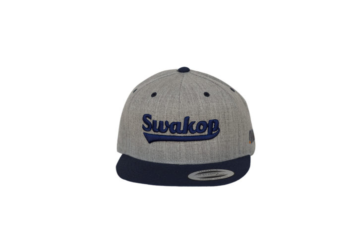 SB281914 - Heather Grey/Navy Flat Peak Snapback