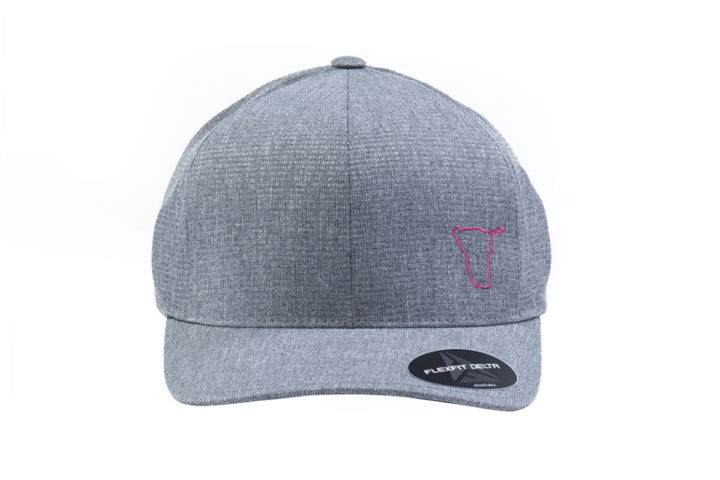 FDA052312 – Light Heather Grey Curved Peak Flexfit Delta (Adjustable)