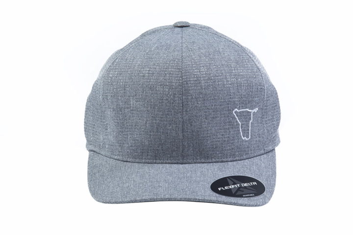 FDA05233 – Light Heather Grey Curved Peak Flexfit Delta (Adjustable)