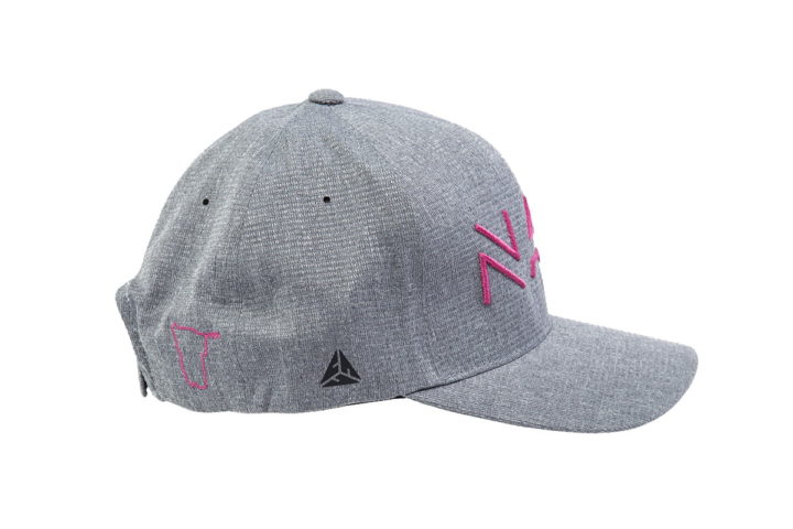 FDA05612 – Light Heather Grey Curved Peak Flexfit Delta (Adjustable) - Image 2