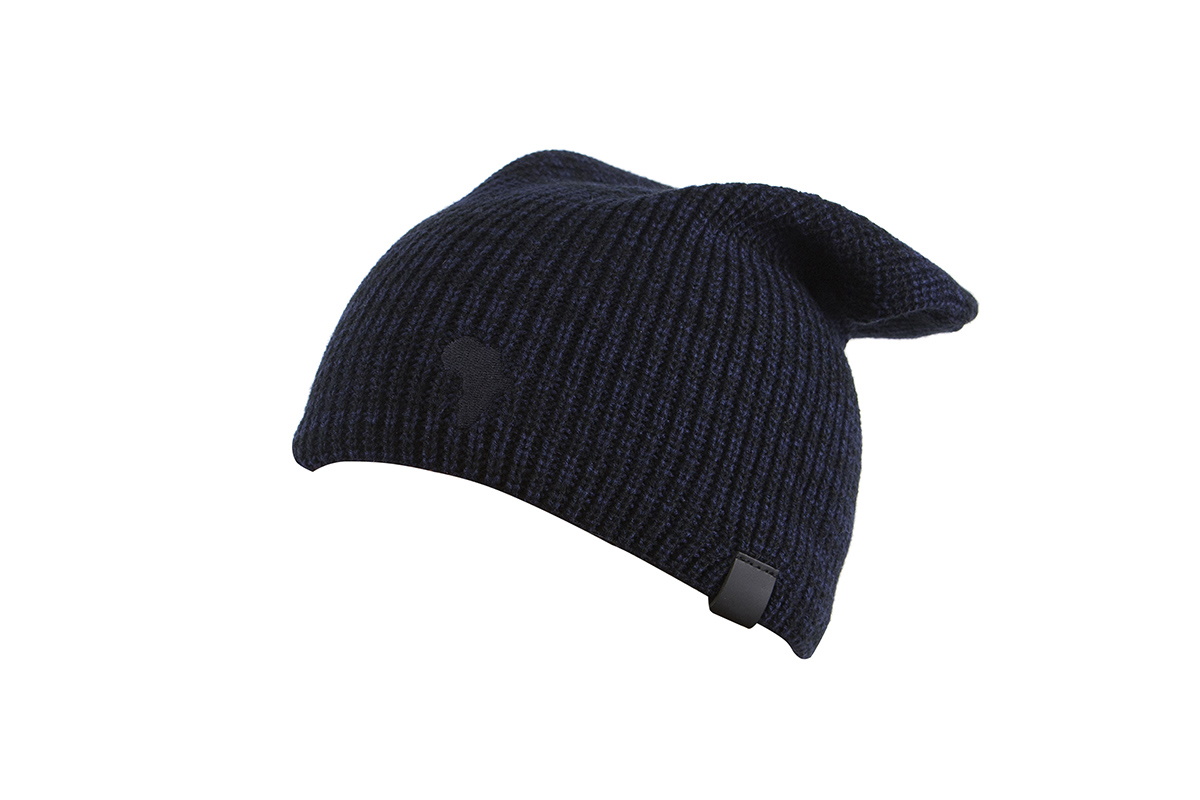 Slouchy Beanie – Navy Blue & Black - N!A Caps